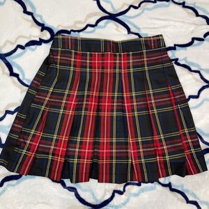 plaid pleated skirt